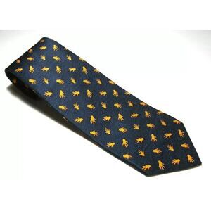 BVLGARI Necktie Vintage 7 Fold Neck Tie Italian SILK Mens Blue Striped 57X3.8"